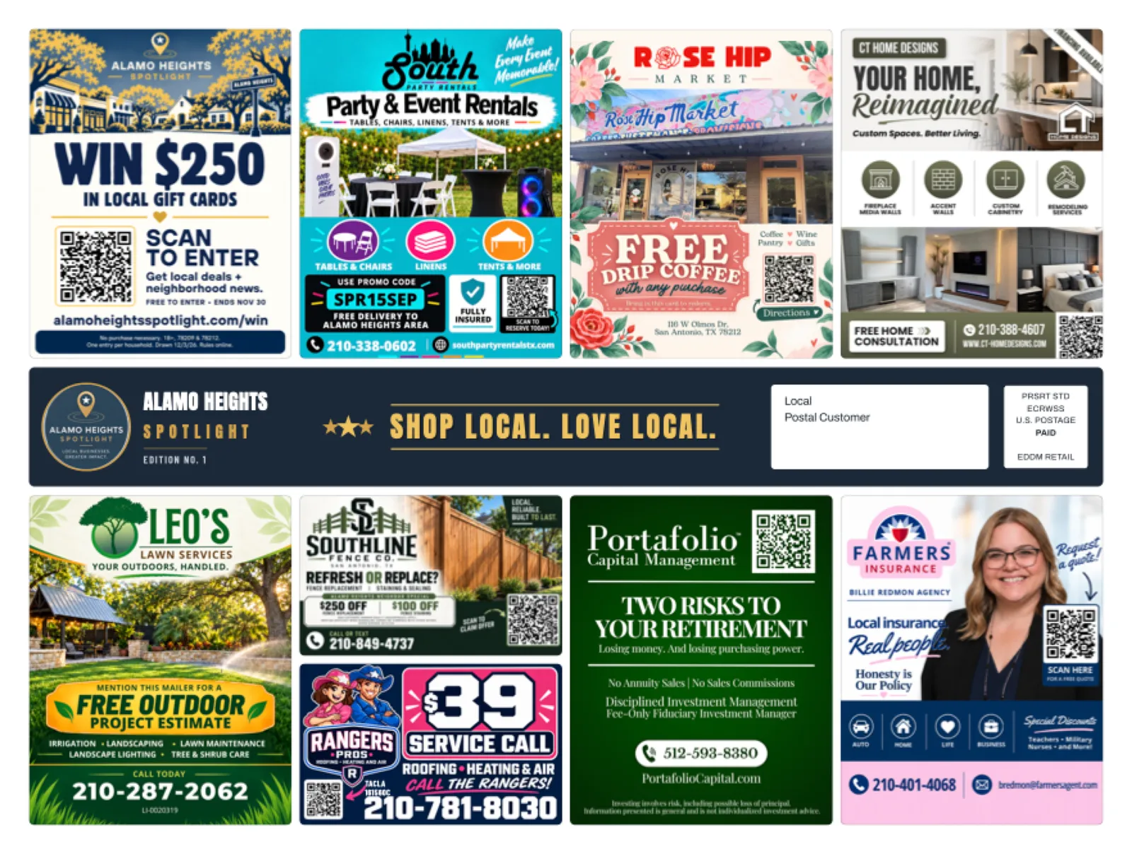 Front of sample Alamo Heights artwork — preview for Circle C Spotlight